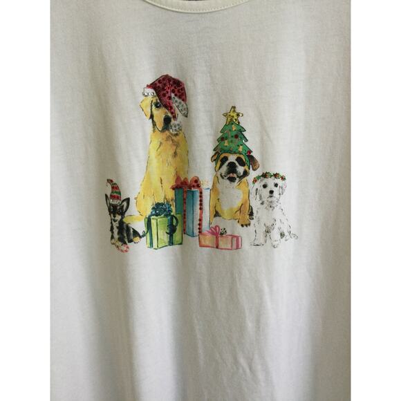 Coral Bay Christmas Puppy Tee Shirts 3 quarter sleeve lot of 2 - Picture 7 of 9